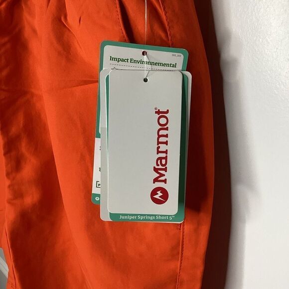 Mens Marmot Performance Shorts large 5" inseam Orange NWT - Picture 6 of 7